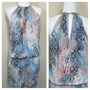 Jessica Simpson NWOT Cream Halter Neckline Cocktail Party Mini Dress Size 10.